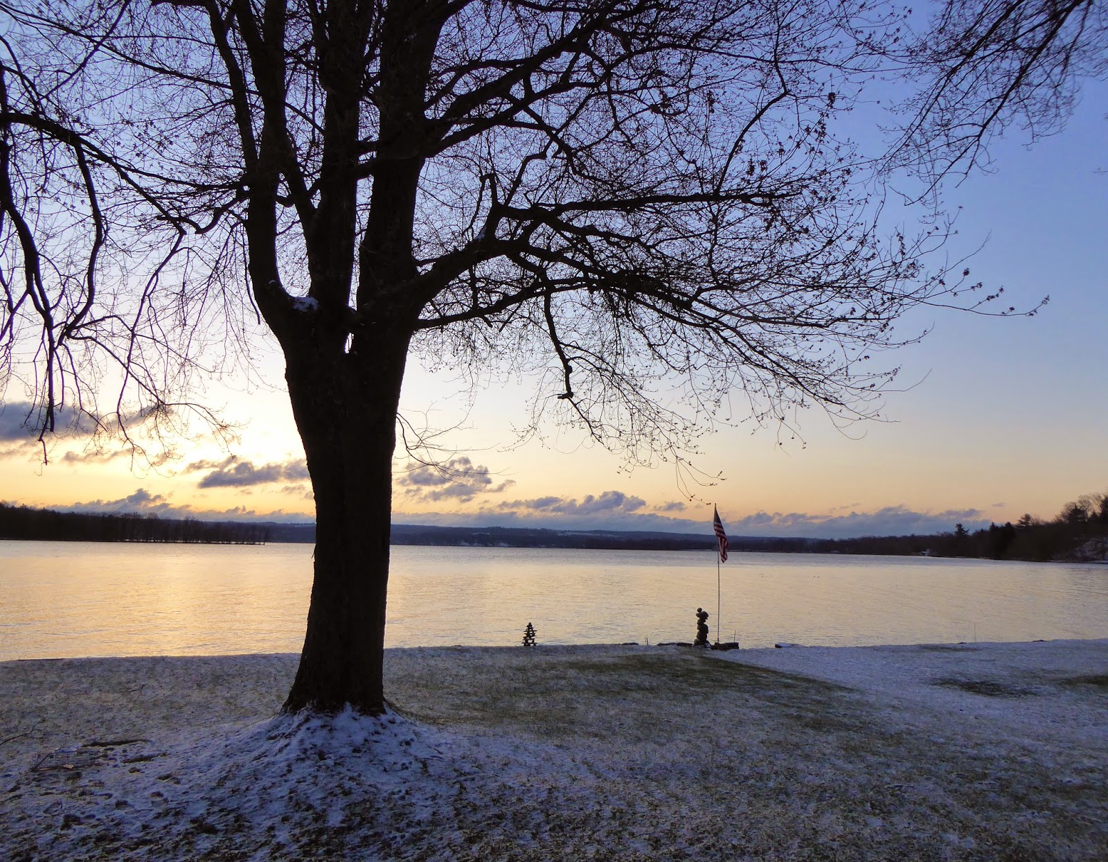 EARLY RISING ON CHAUTAUQUA LAKE Sunny But Cold