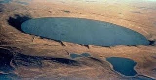 Giant crater near Mumbai, India