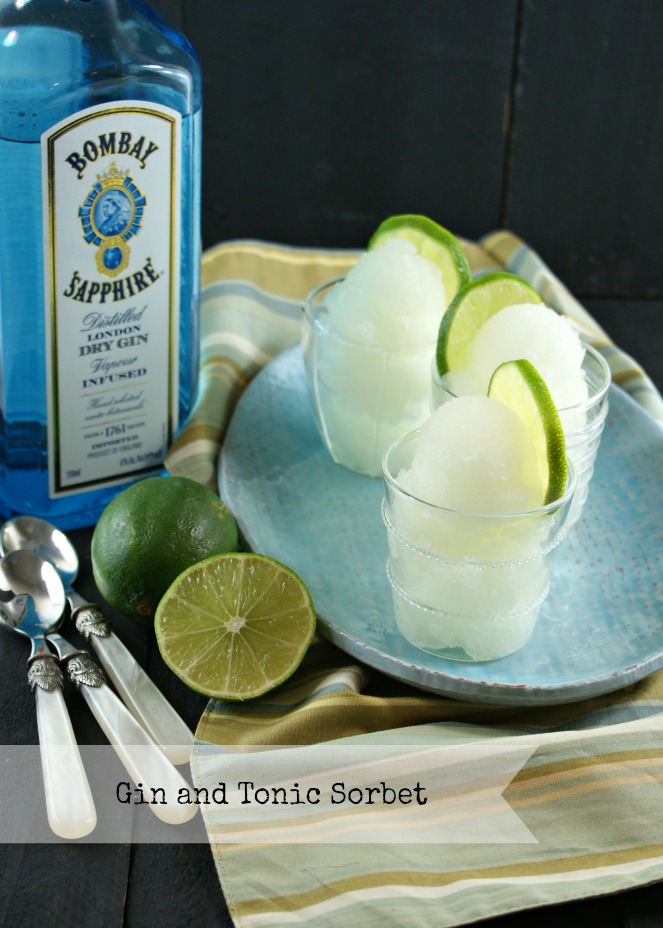 Authentic Suburban Gourmet Gin & Tonic Sorbet Friday Night Bites