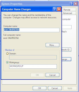 Cara Sharing Printer Di Windows 7 atau Windows XP Setting+nama+dan+workgroup+komputer