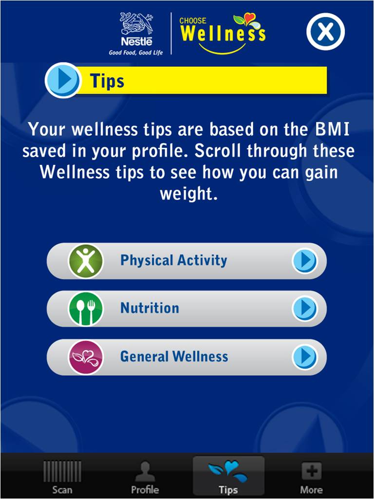 Experience Wellness on Mobile Download Nestlé Wellness App!
