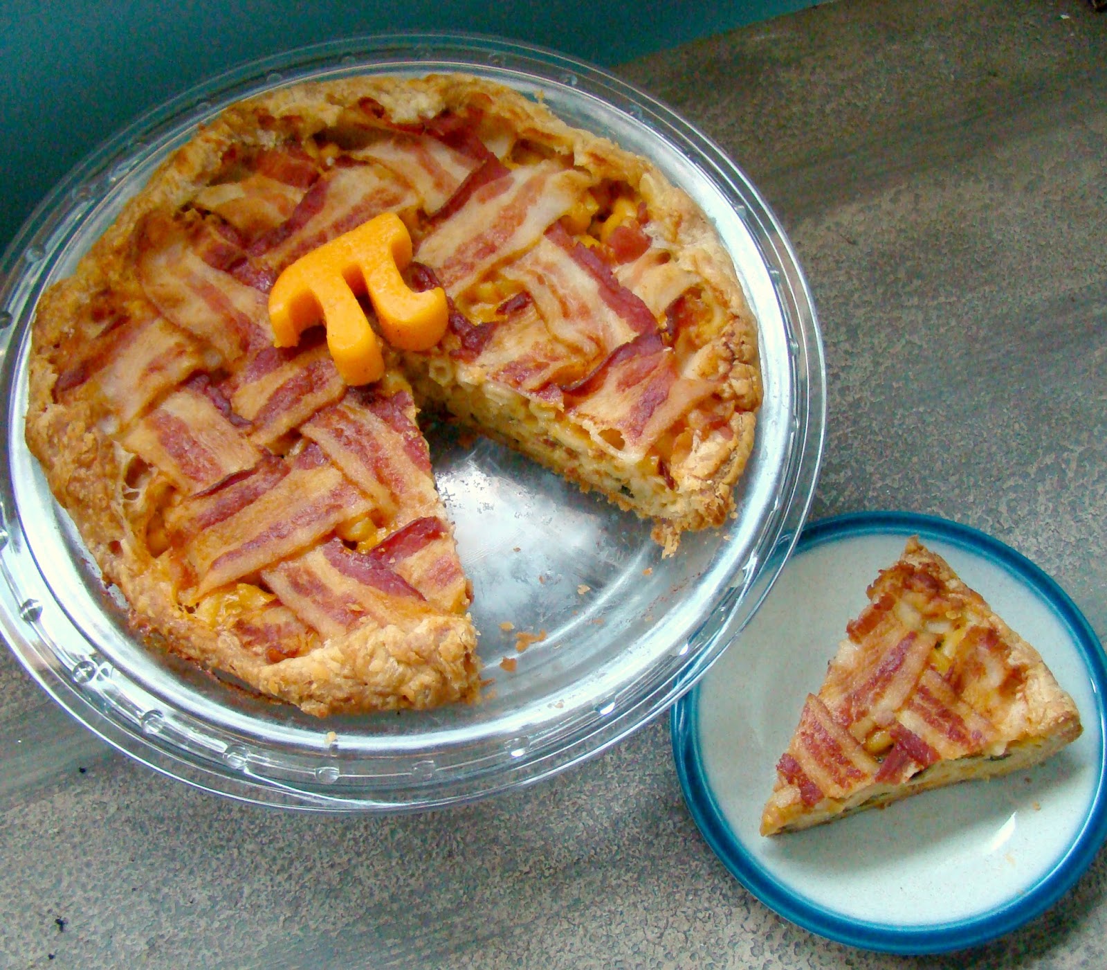 Treats & Trinkets Mac 'n Cheese Pie with Bacon Lattice for the