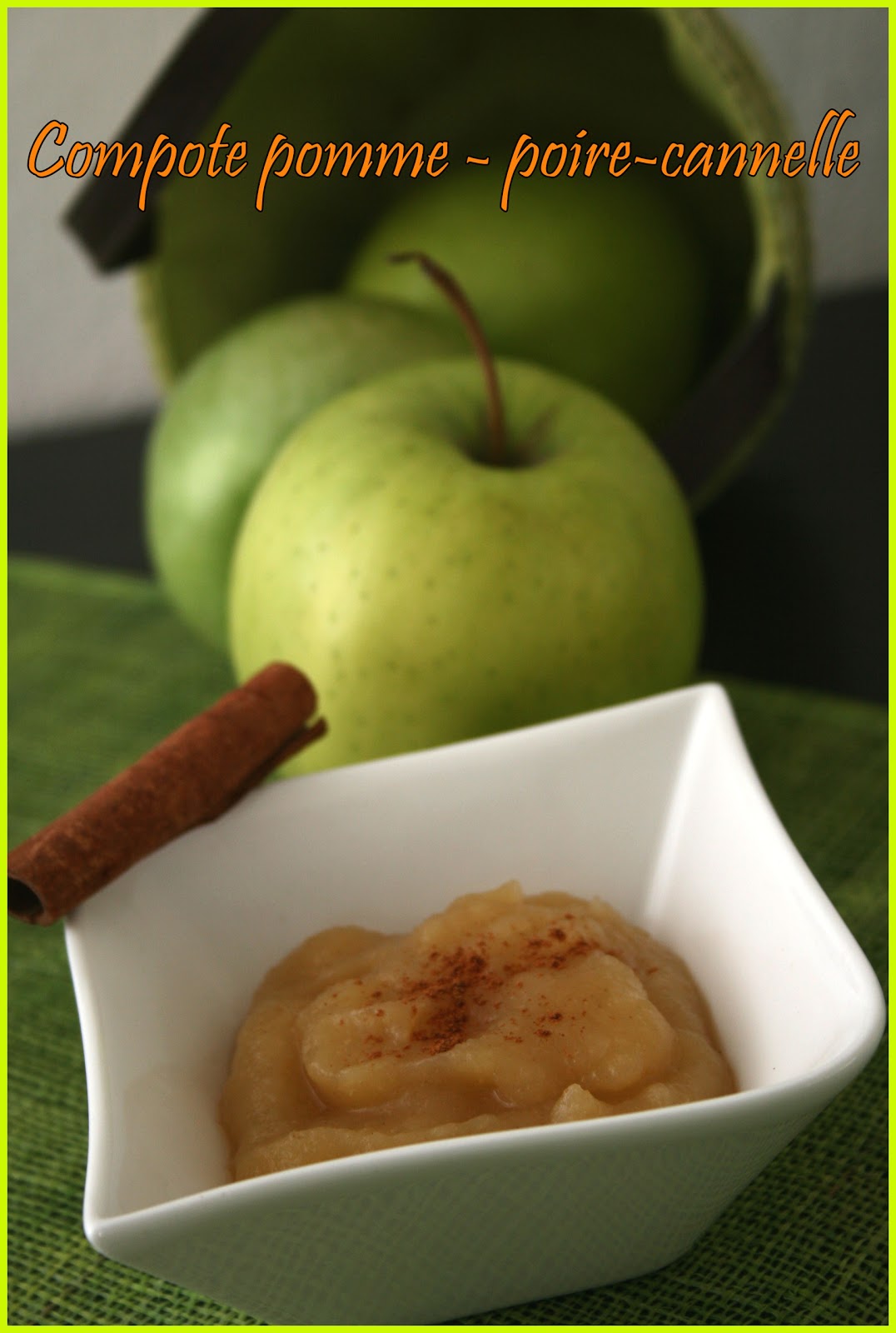 Compote pommepoirecannelle pourquoi chercher compliqué ?! Croquez