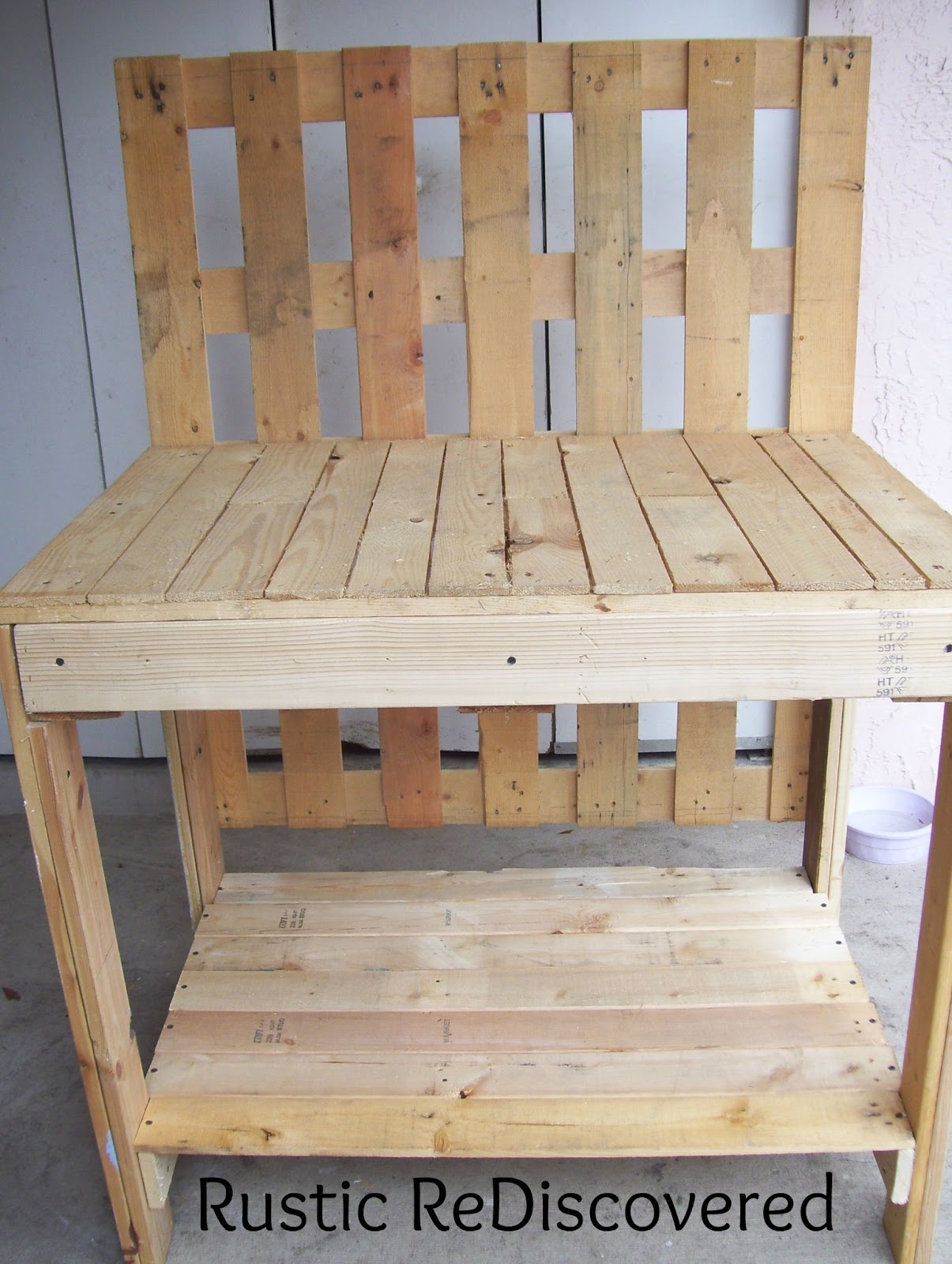 Rustic ReDiscovered Pallet Potting Table My First Build
