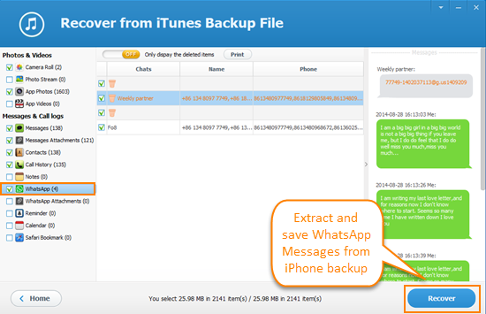 Free iTunes Backup Extractor: How to Backup WhatsApp Chat ...
