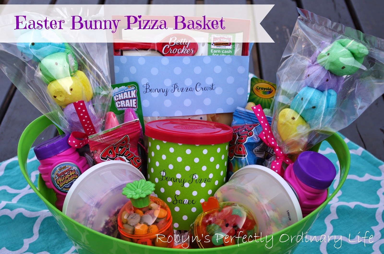 Robyn's Perfectly Ordinary Life Easter Bunny Cookie Pizza Basket