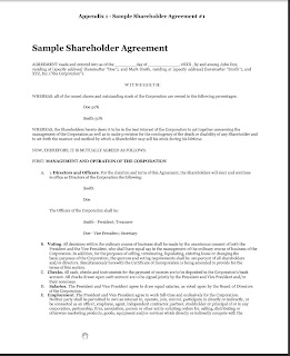 Sample Shareholder Agreement