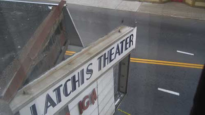 Close up of the damaged marquee