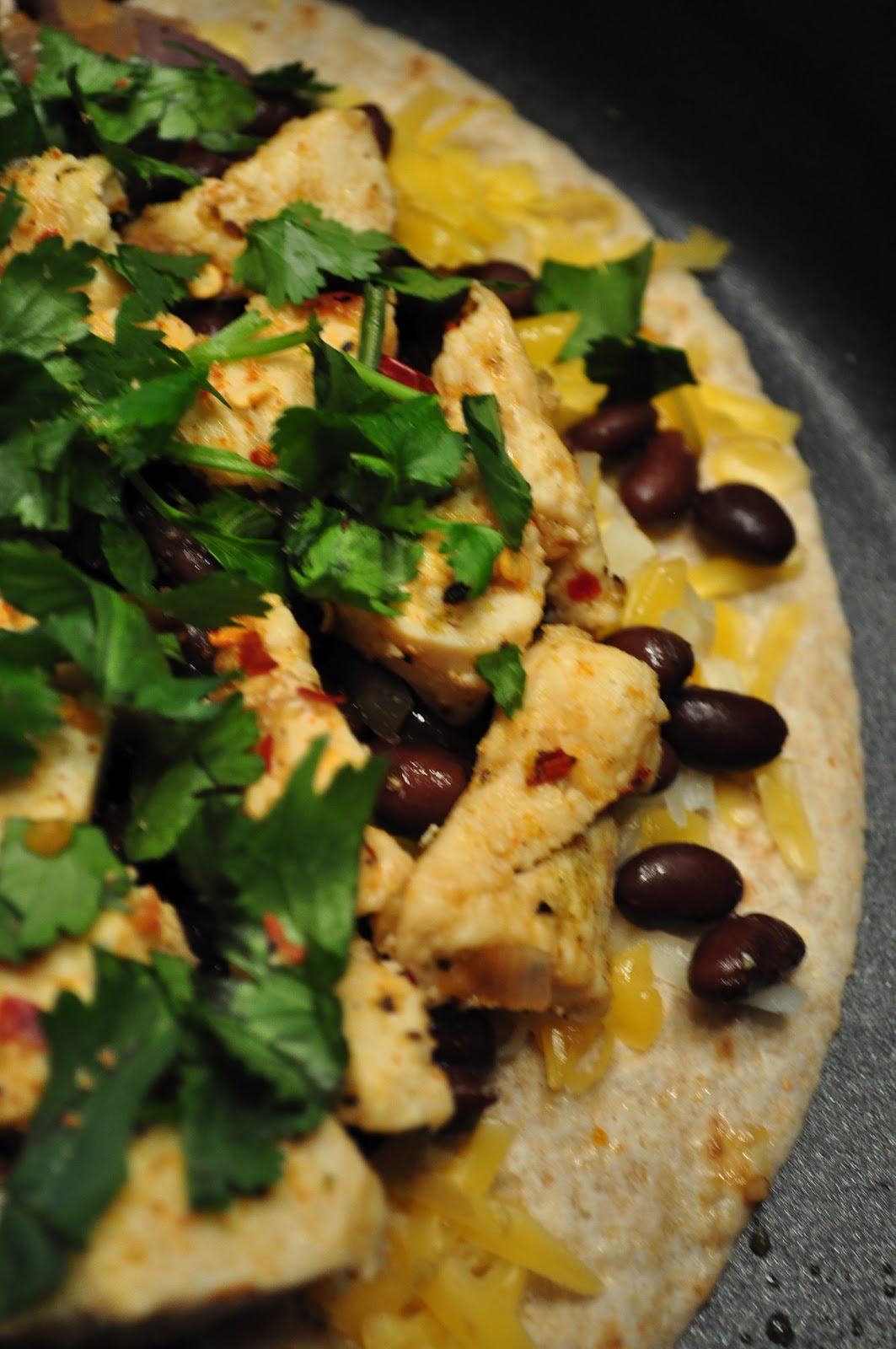 a newlywed's kitchen Cajun Chicken Black Bean Quesadillas