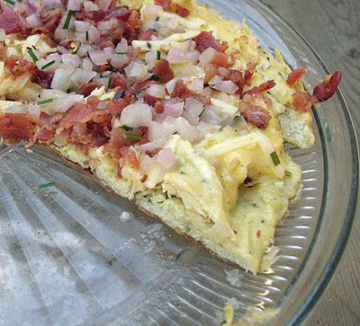 frittata, bacon, onion, recipe