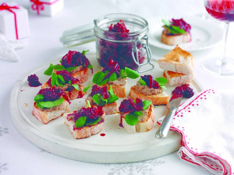 Chicken Liver Pate with Blackberry Chutney…