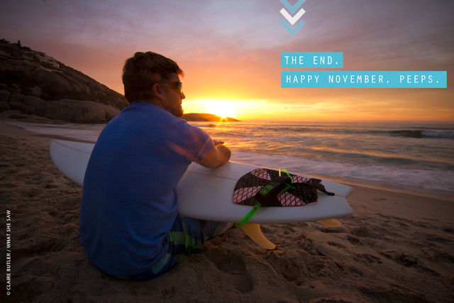 Surfing in Cape Town, South Africa during November 2012