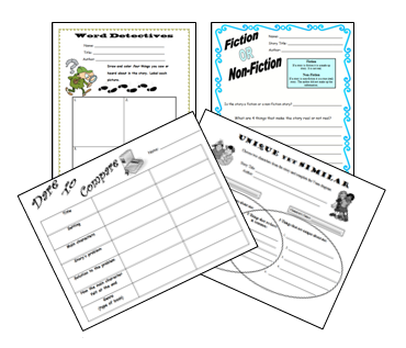 Classroom Freebies: Literacy Worksheets
