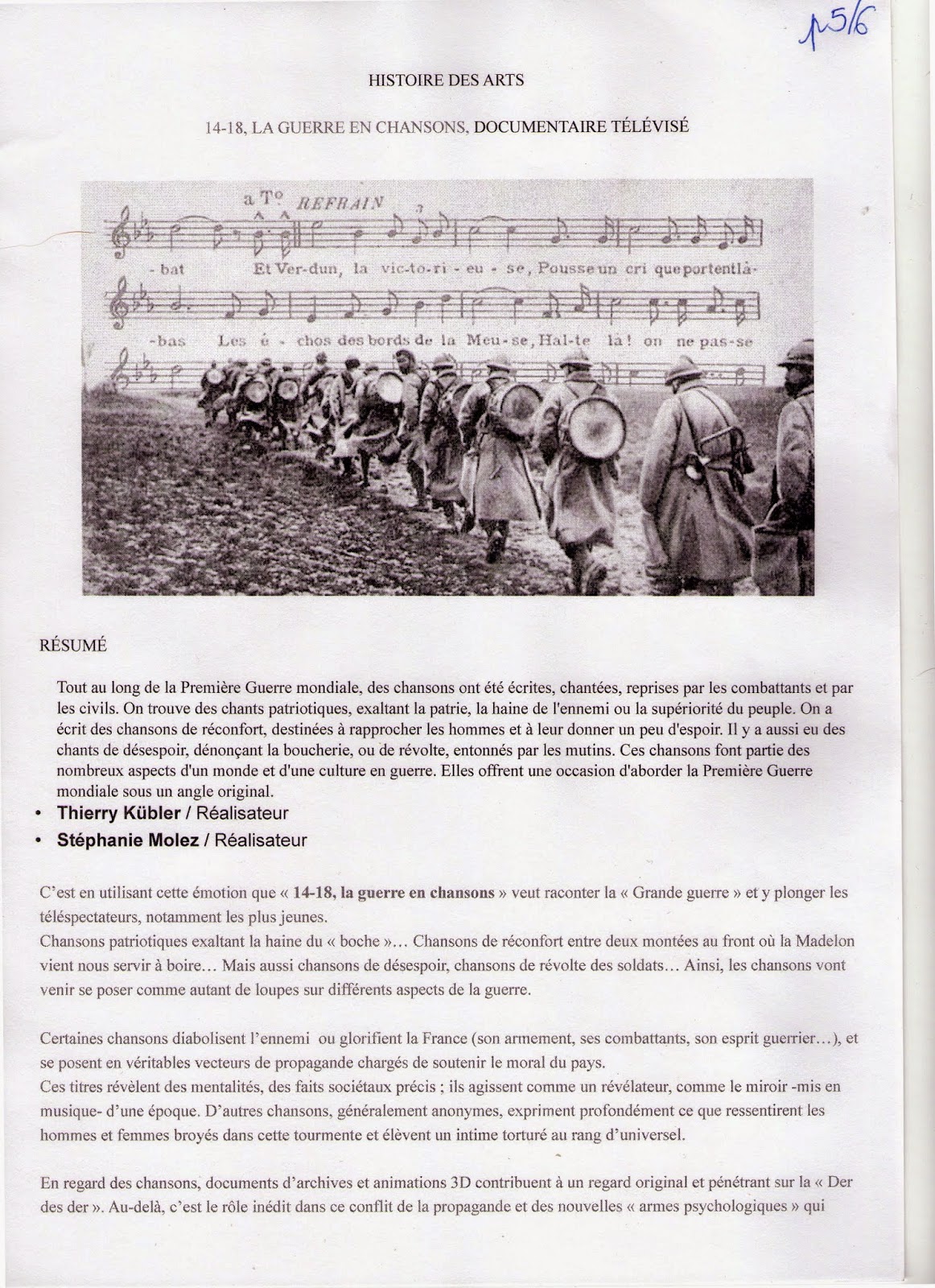 musique Le soldat de Florent Pagny (2013)