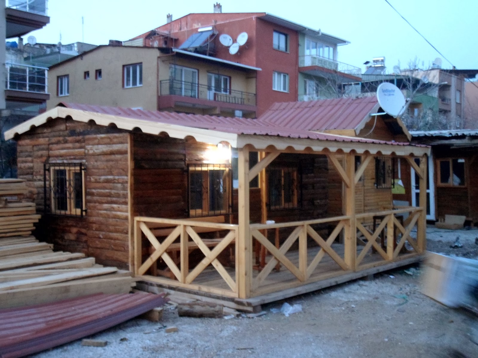 Ahşap ev 25 m2 kütük ev modeli