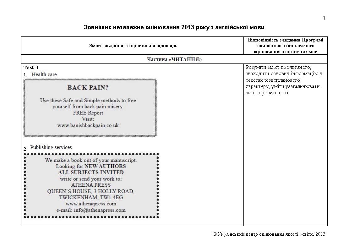 зно английский язык 2013 скачать