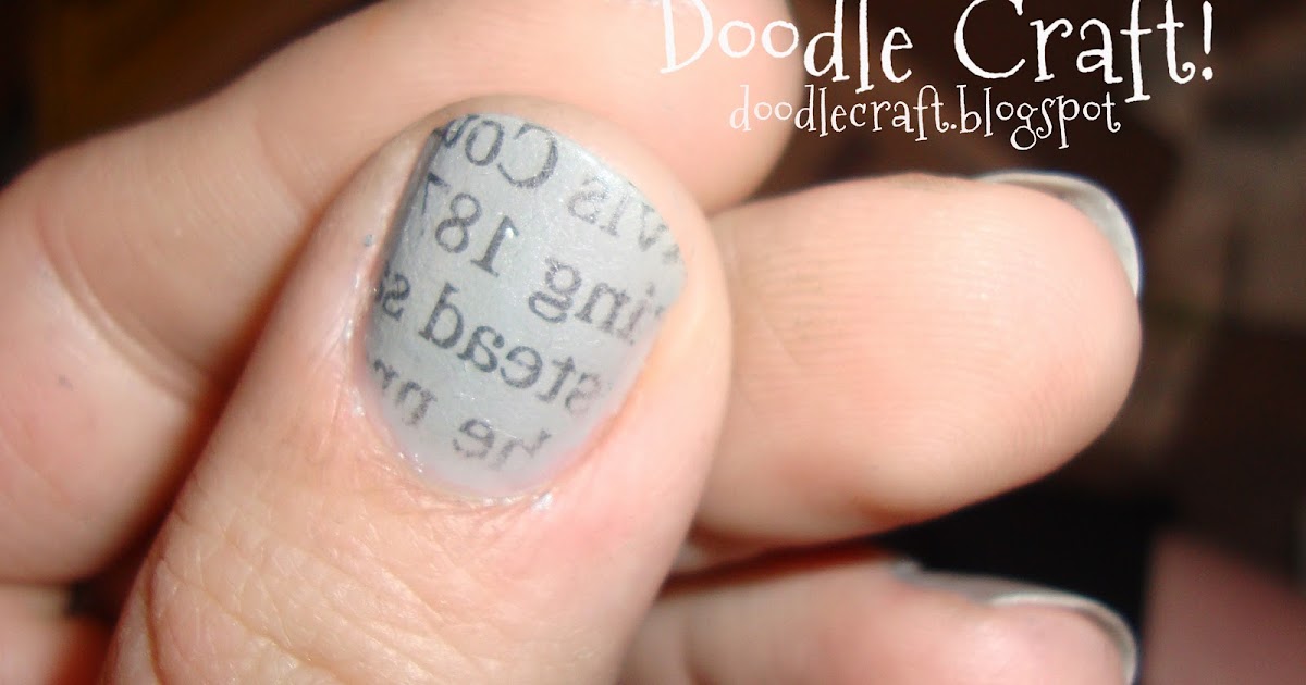 How to Create Newspaper Print Nails - wide 7