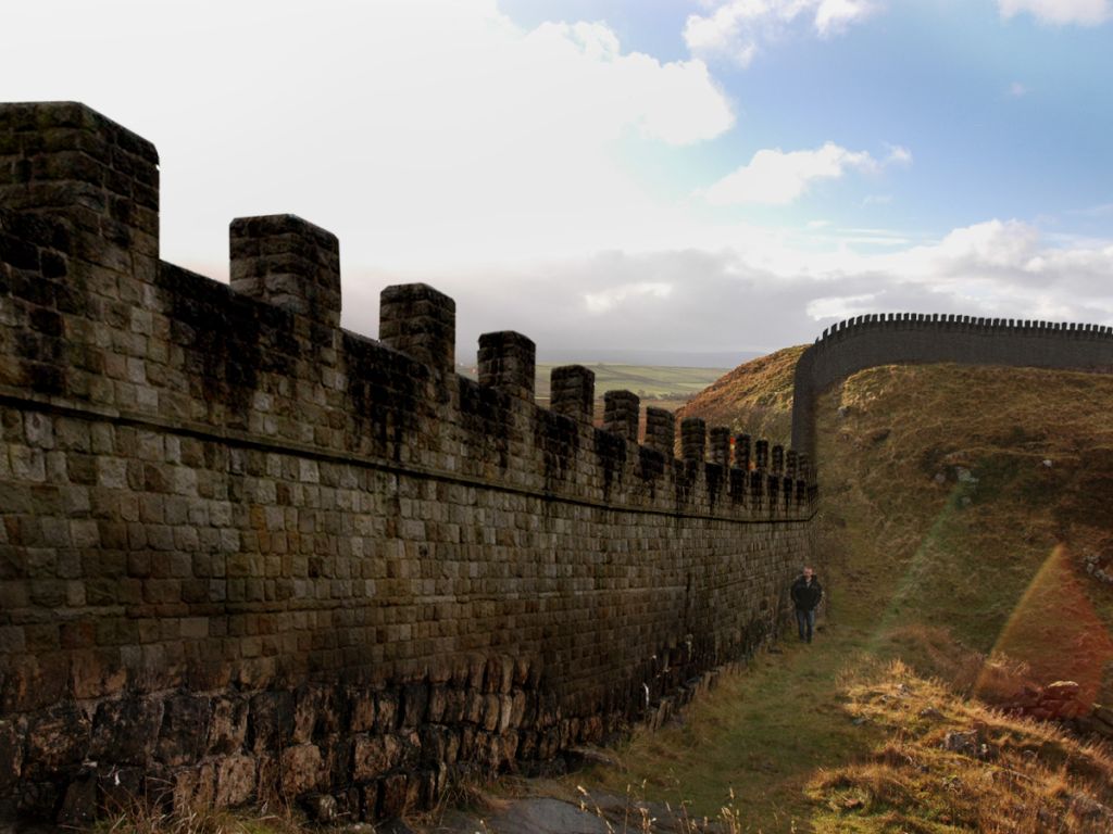 Image result for what did Hadrian's Wall look like originally