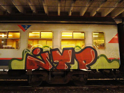 graffiti on train