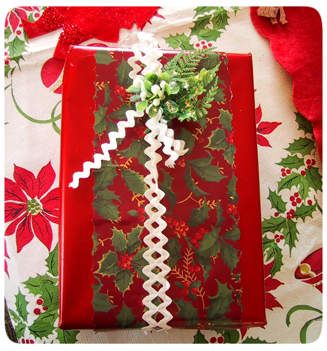 Gift bags decorations christmas paperblog tags Happy as a Lark: Repurposed Christmas Gift Bags