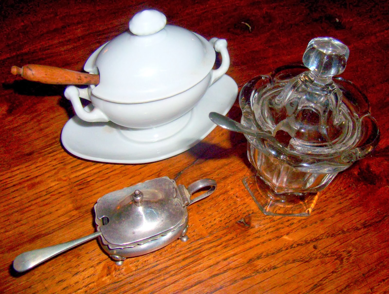 Magnon's Meanderings Mustard pots.