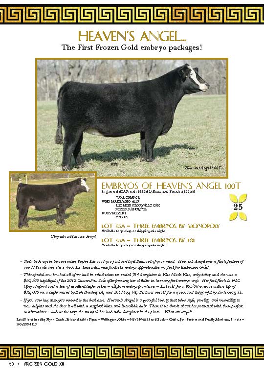 Frozen Gold Offerings Sired by I80 Lautner Farms