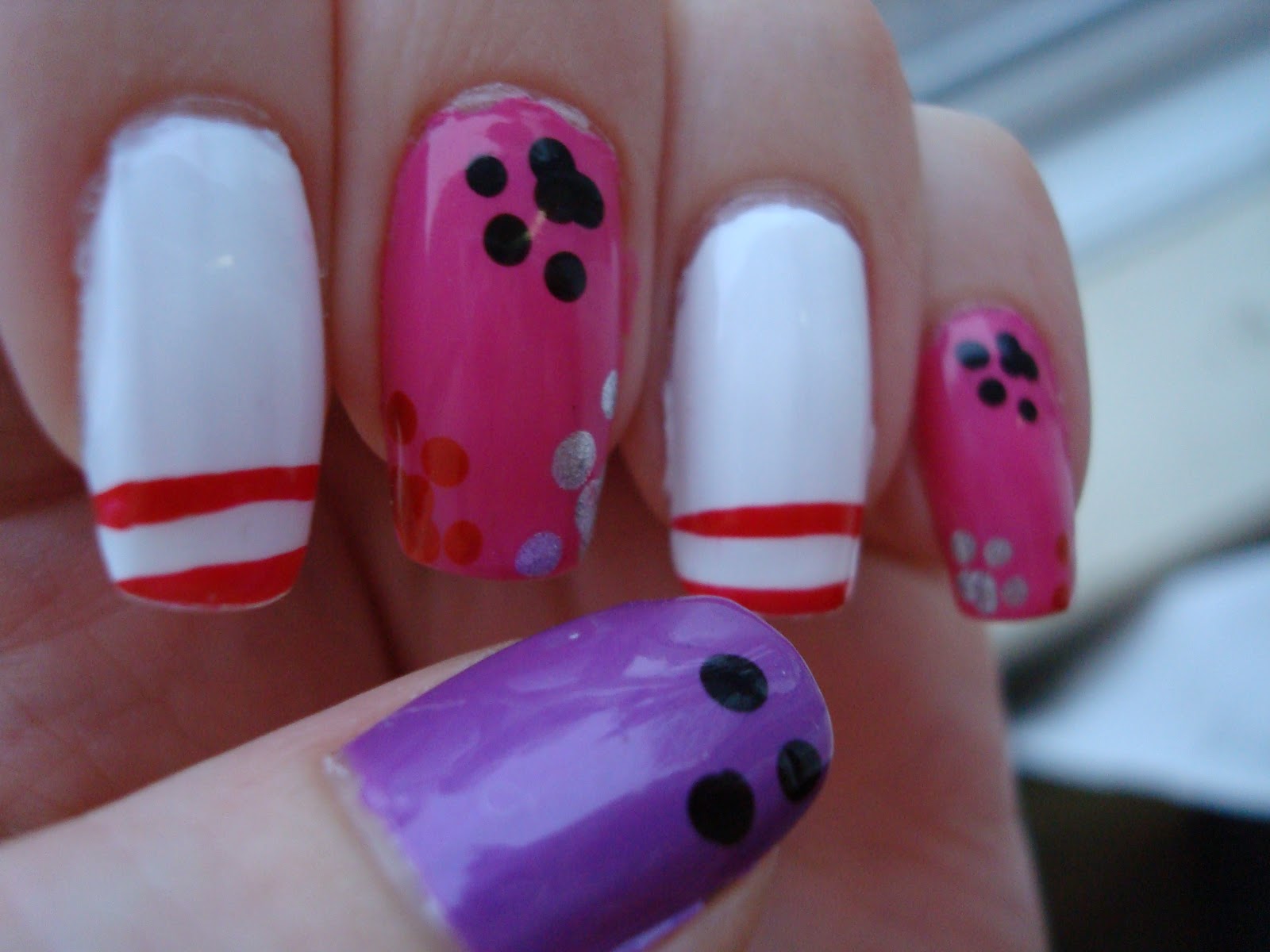 Polished Pins for Paws Bowling nails