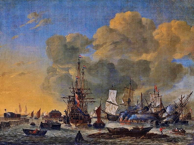 Dutch Master Paintings Caulking Ships At The Bothuisje On The Y At