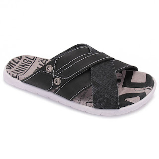 Chinelo masculino de couro tiras cruzadas couro gorgurão preto - Itapuã