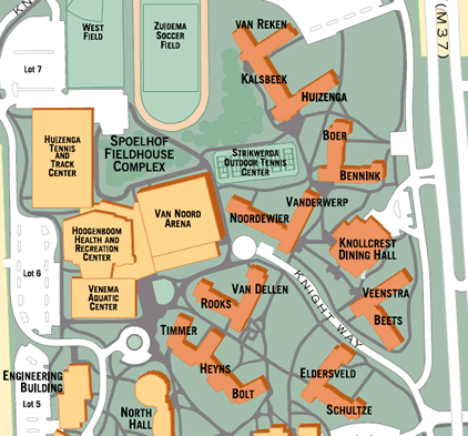 Calvin University Campus Map Eagles Aquatics: Map Of Calvin's Campus
