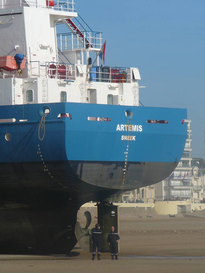 Dutch Cargo Ship  in Les Sables d'Olonne, on France's West Coast