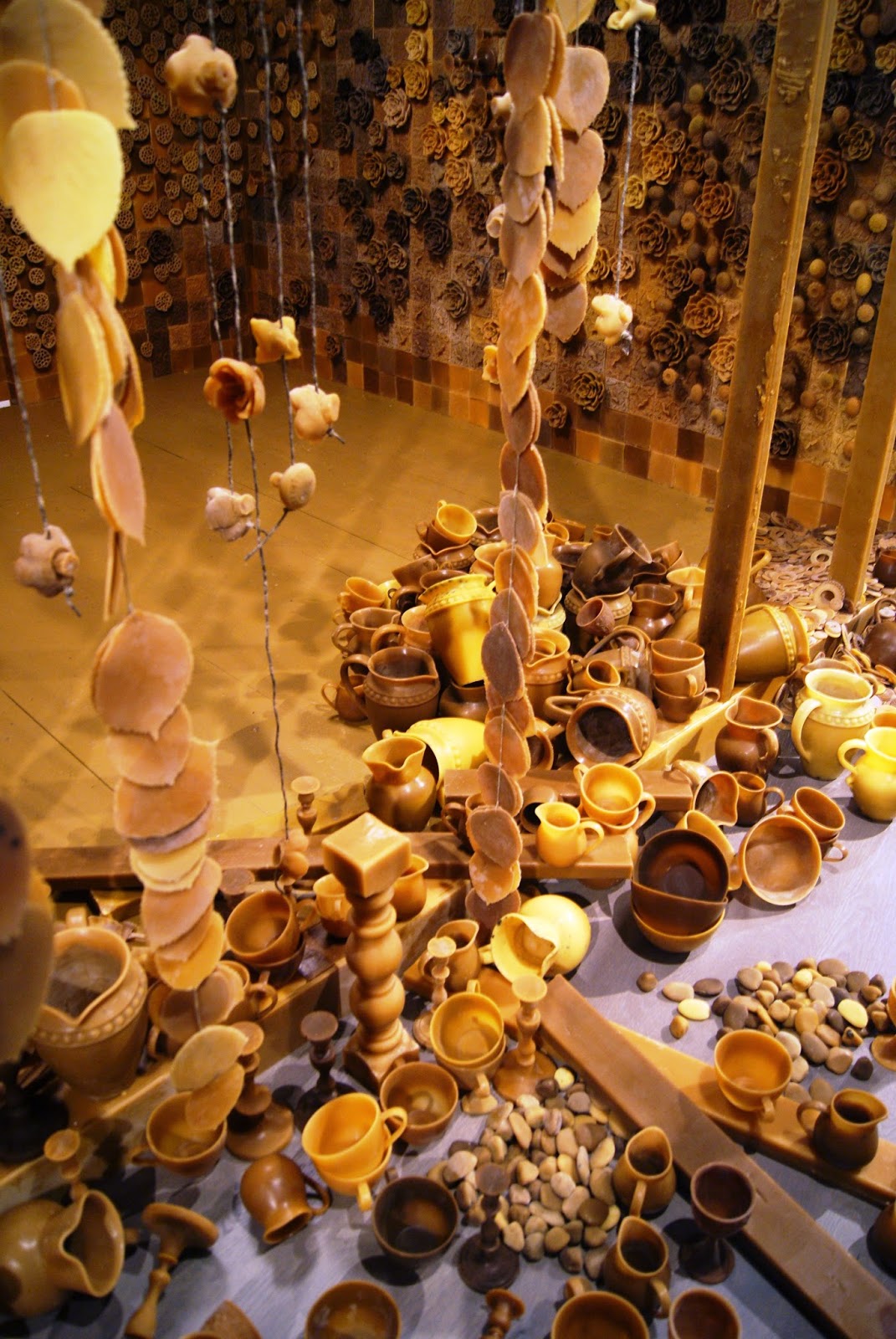 Vanitas Beeswax Art Installation by Penelope Stewart. at Koffler Gallery in Artscape Youngplace, Toronto, Culture, Exhibit, Exhibition, Bees, Beehive, Stiil life, Ontario, Canada, Melanie_ps, The Purple Scarf