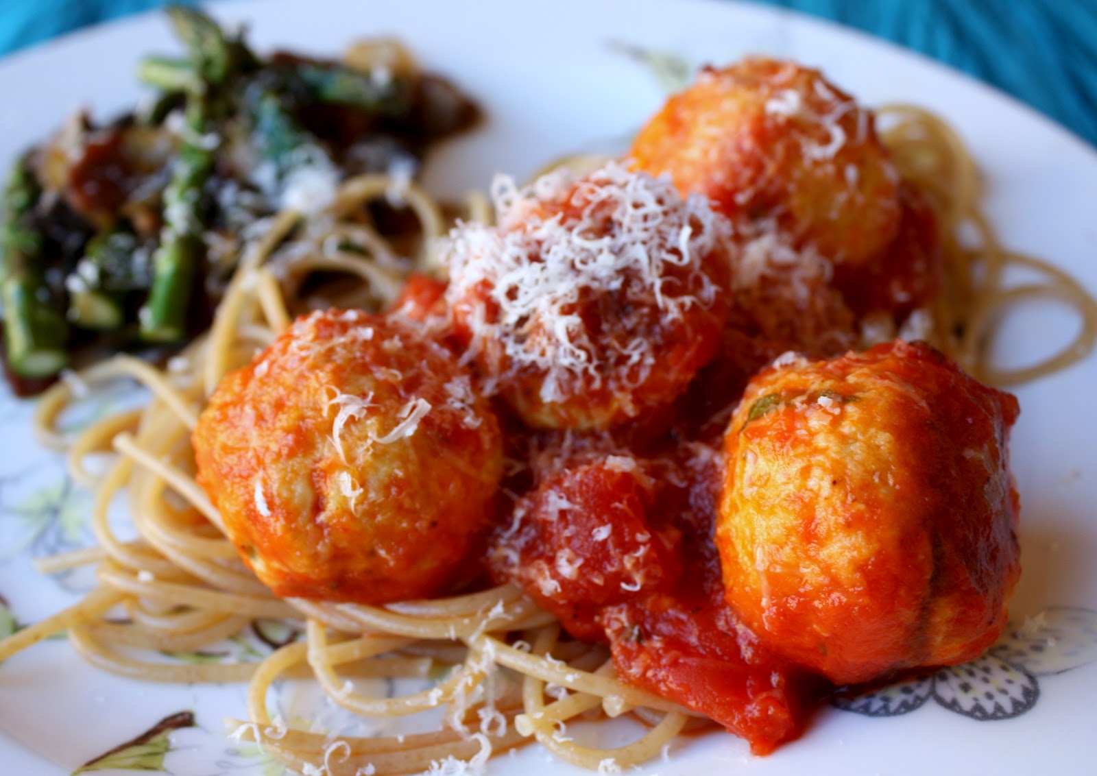 Emerald Rice Cooking spaghetti and meatballs