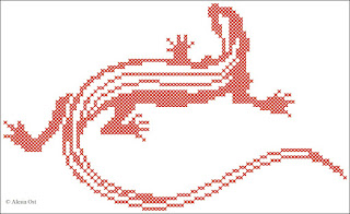 lizard, reptile, silhouette, cross-stitch, back stitch, cross-stitch scheme, free pattern, x-stitch, stitch, free, вышивка крестиком, бесплатная схема, хрестик, punto croce, schemi punto croce gratis, DMC, blocks, symbols