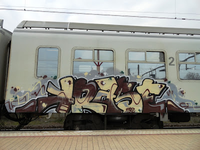 Action painting bringing art to the trains