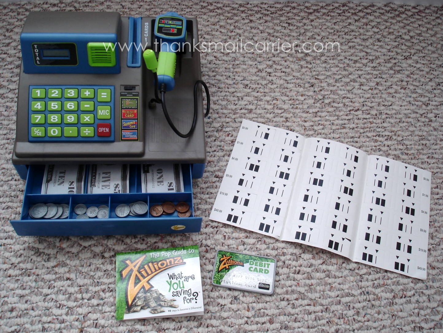Thanks, Mail Carrier Zillionz Talking Cash Register {Review}
