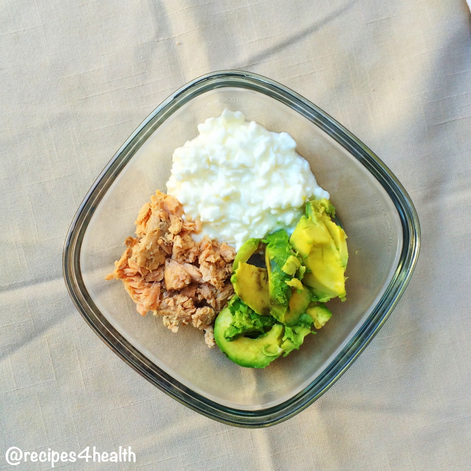 Recipes for Healthy Living recipes4health Cottage Cheese Tuna and Avocado