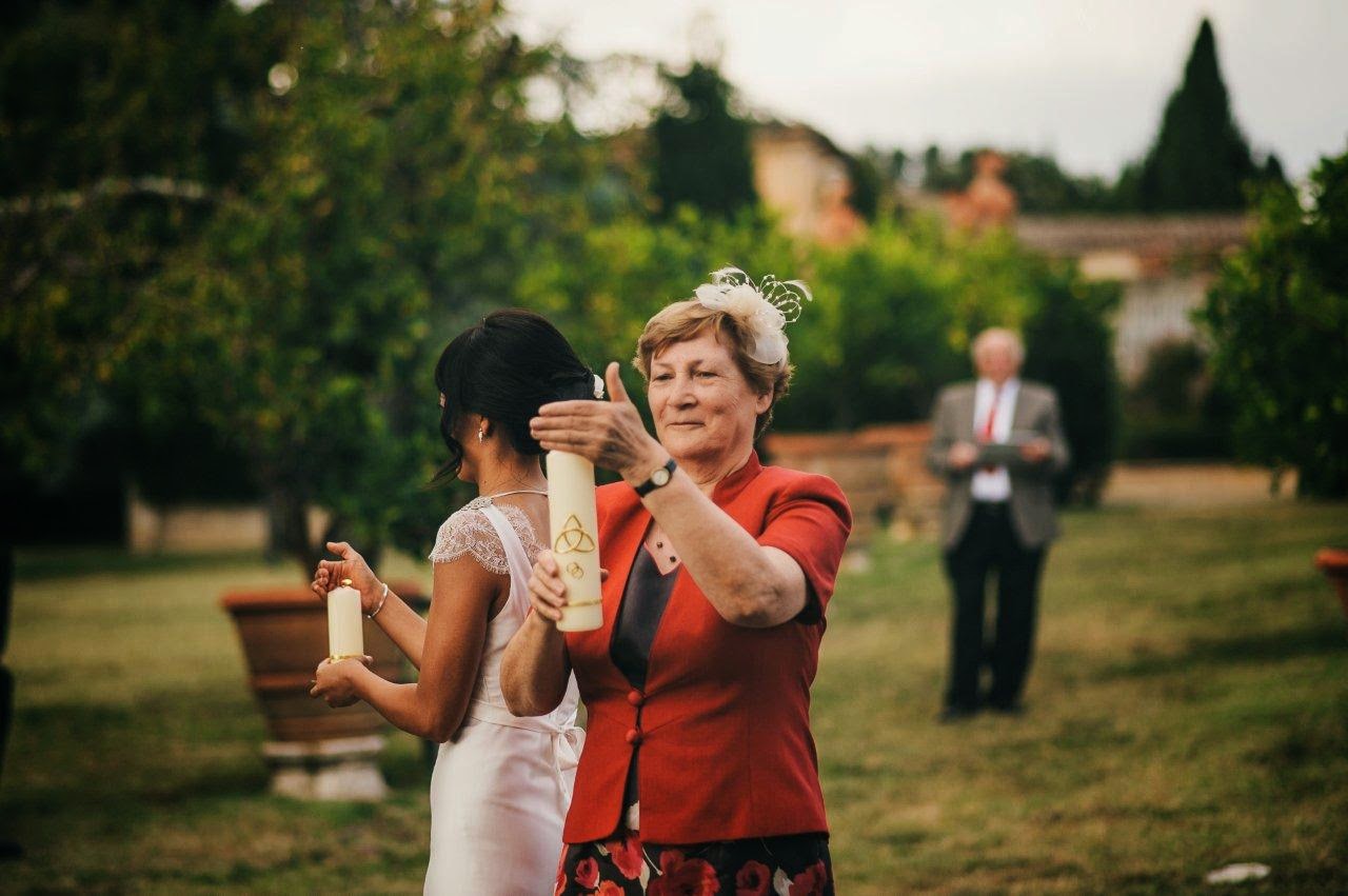 Unity candle A wedding in Tuscany