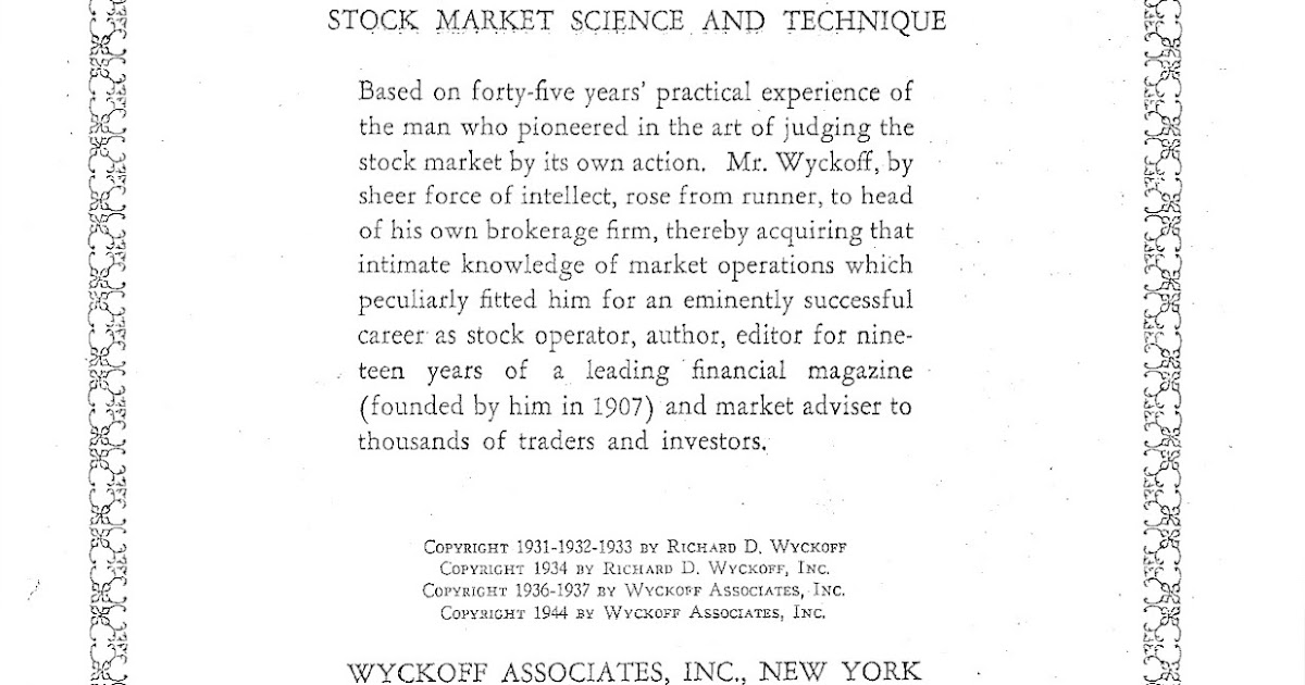 Richard wyckoff trading system