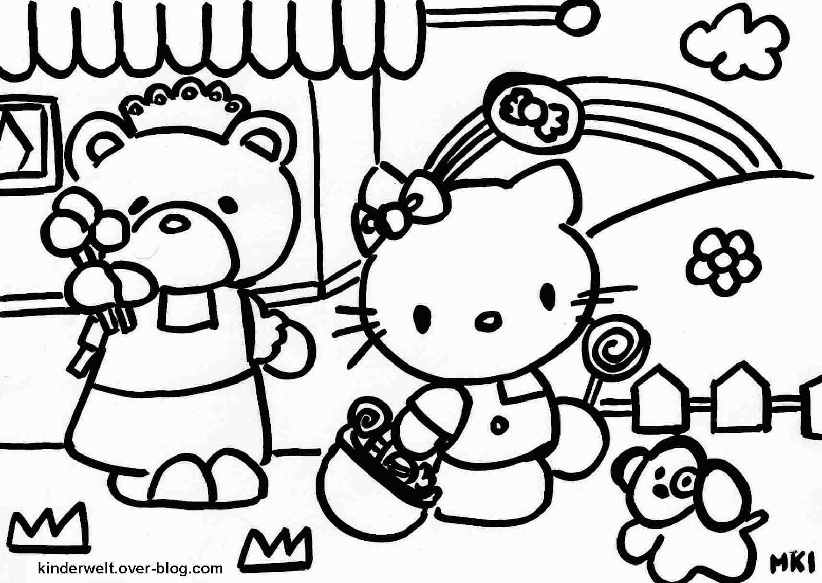 Printable Hello Kitty Coloring Activities