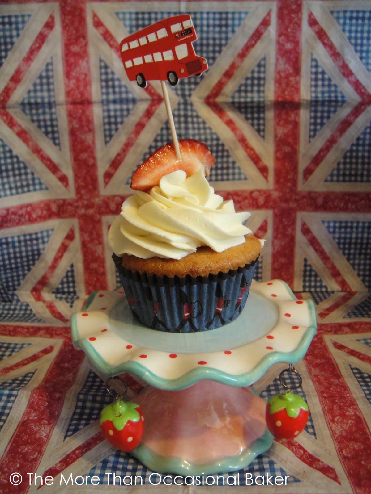 The more than occasional baker Jubilee Strawberries and Cream Cupcakes