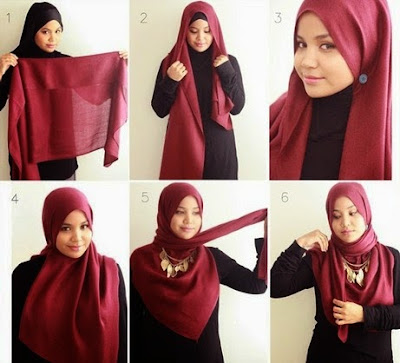 Tutorial Hijab Triangle Simple and Trendy