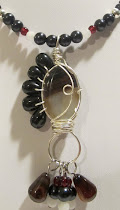 Agate & Onyx Wirewrapped Necklace