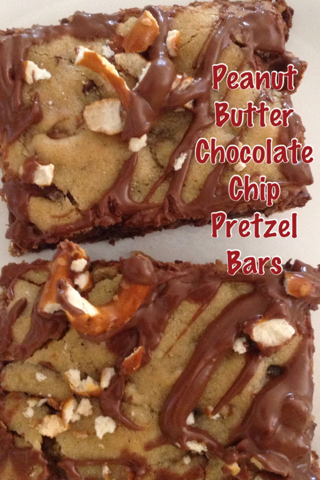 My Recipe Book Peanut Butter, Chocolate Chip, and Pretzel Bars