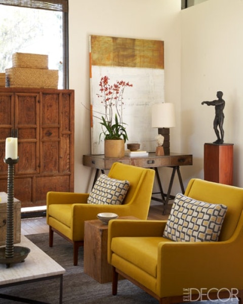 Decoración de Salas de color Amarillo | Cómo arreglar los Muebles en