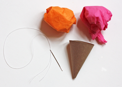 How About Orange Easy Paper Ice Cream Ornaments