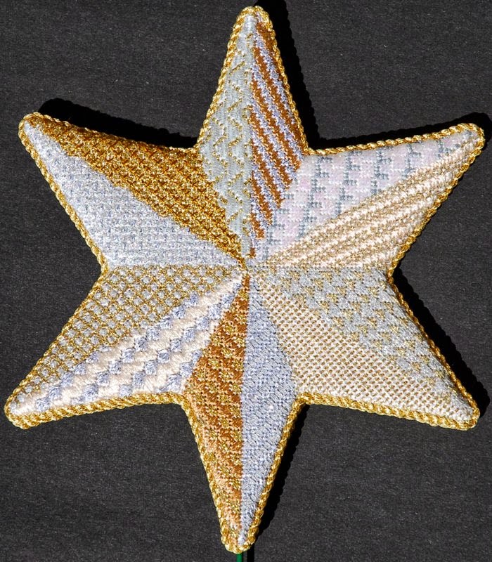 Waterweave Unique Needlepoint Canvases by Ellen Brown Star Tree