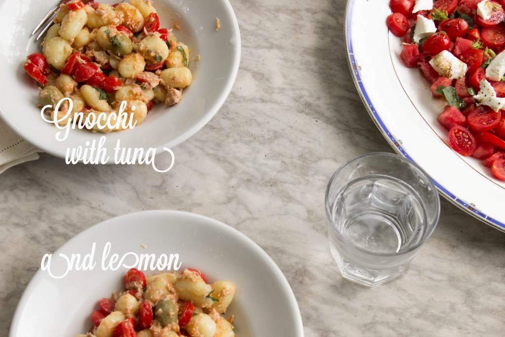 Gnocchi with tuna and lemons recipe