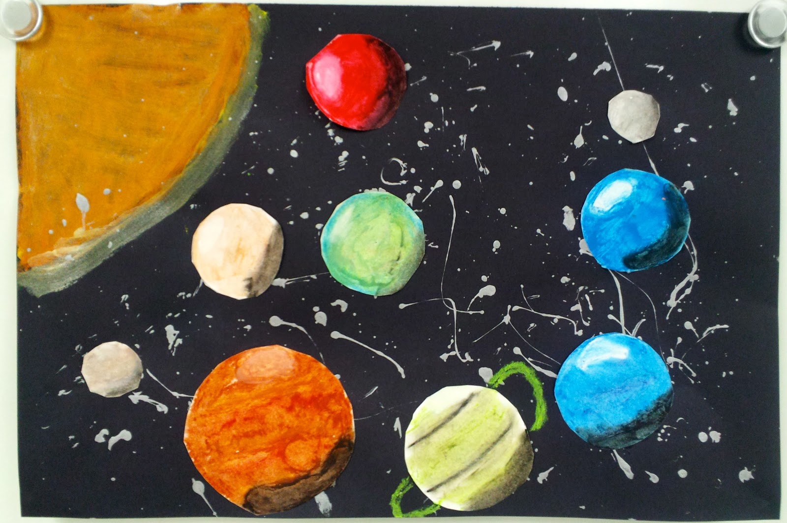 Oil Pastel Solar System Part 2 (5th) Art with Mrs. Nguyen