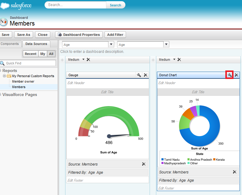 Salesforce Combination Charts